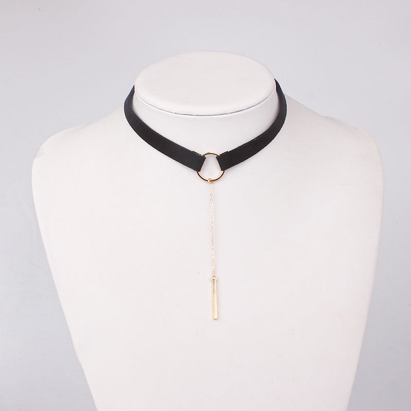 Multilayer Tassel Pendant Collar Necklace Discreet Day Collar 