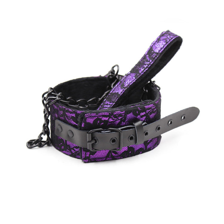 Purple and Black Lace Bondage Set 