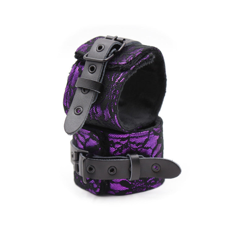 Purple and Black Lace Bondage Set 