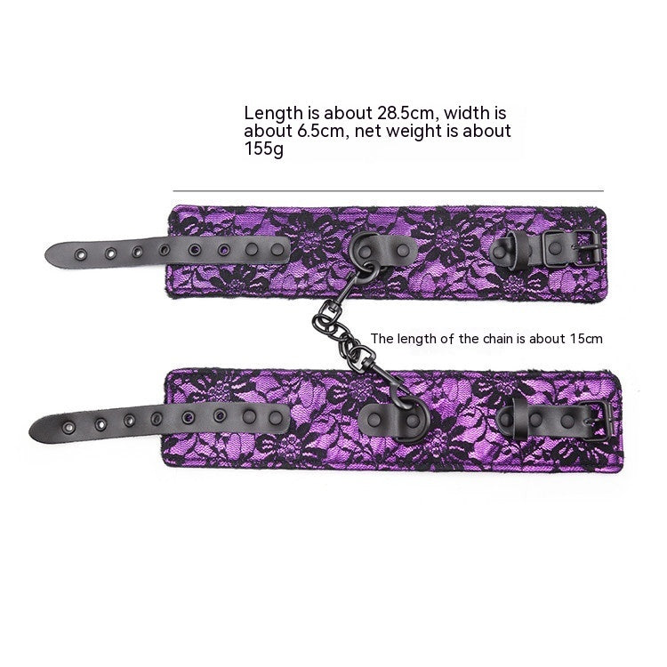 Purple and Black Lace Bondage Set 