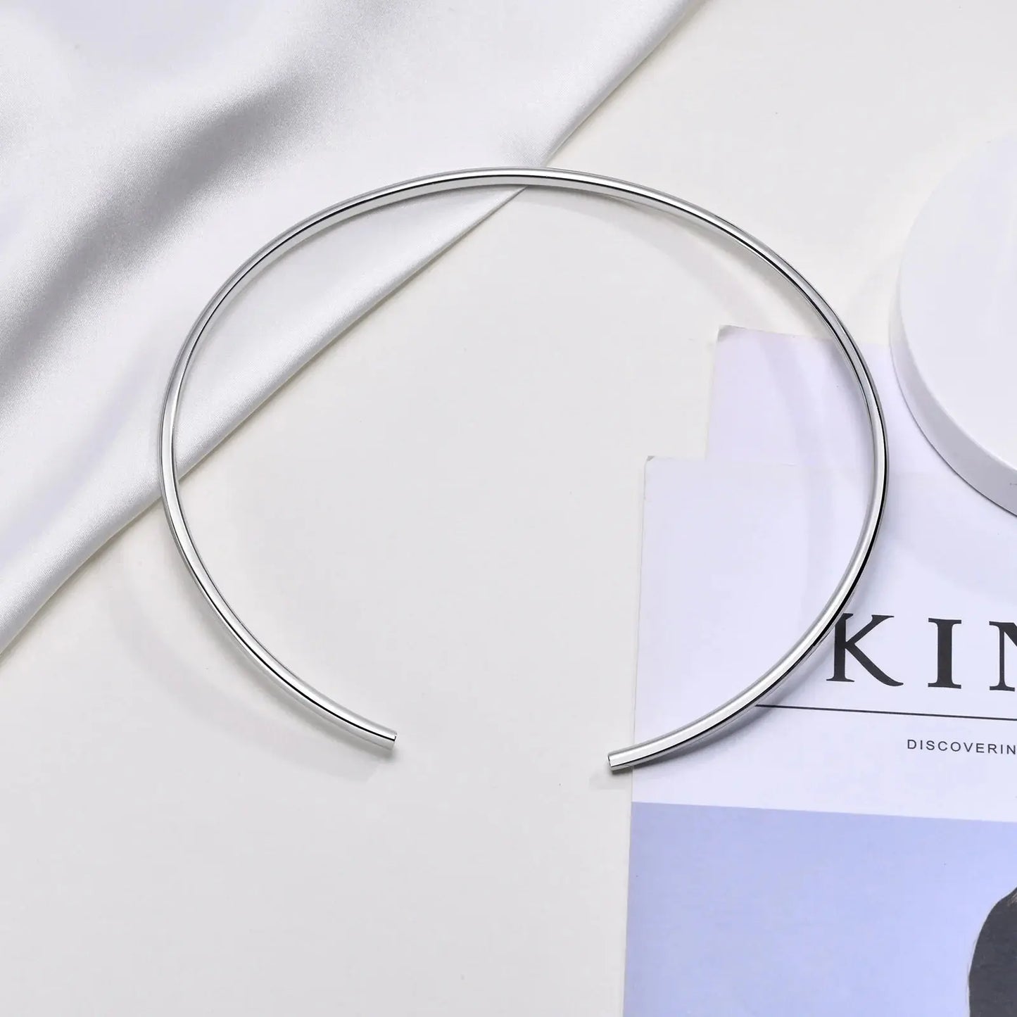 18K Gold-Plated Titanium Steel Simple BDSM Day Collar Necklace  Collars and Leads