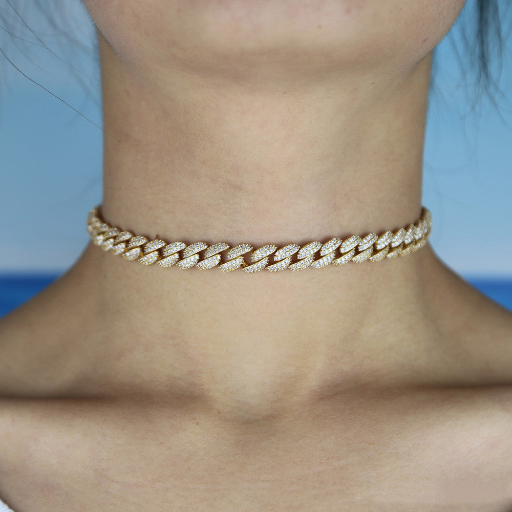 LuxeCuban Adjustable Zircon Choker