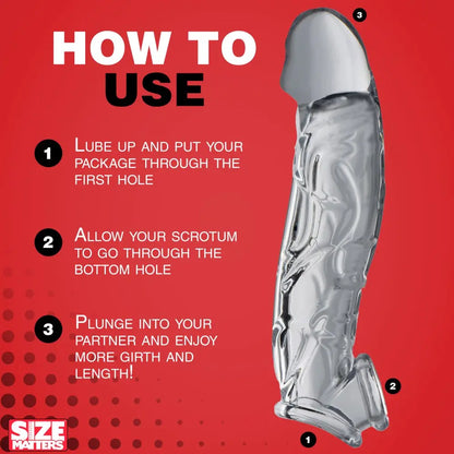 2 Inch Clear Penis Extender Sleeve Cock Sleeve  Penis Extenders and Sleeves
