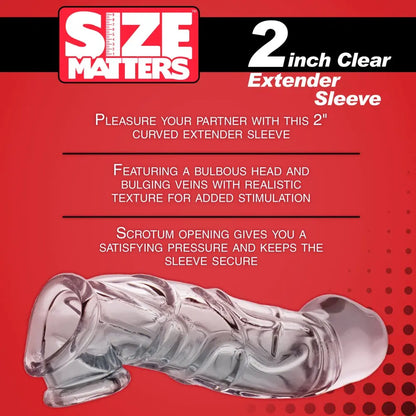 2 Inch Clear Penis Extender Sleeve Cock Sleeve  Penis Extenders and Sleeves