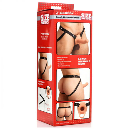 2 Inch Erection Smooth Silicone Penis Sheath Penis Sleeve - Light  Penis Extenders and Sleeves