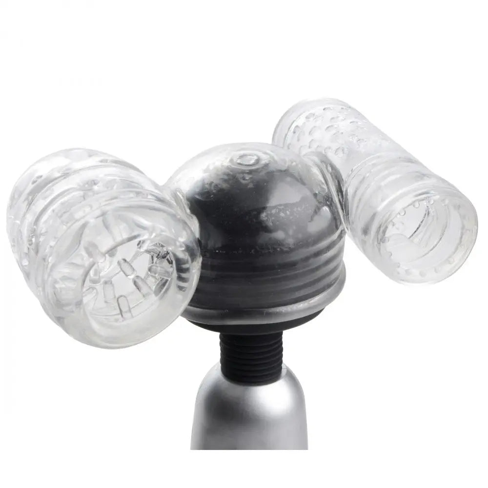 2 in 1 Male Masturbator Wand Attachment Sex Toy for Men  Wand Attachment