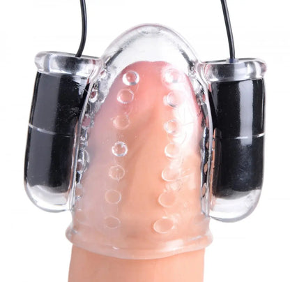 20X Deluxe Dual Vibrating Penis Head Teaser Penis Vibrator Male Sex Toy  Sex Toy for Men