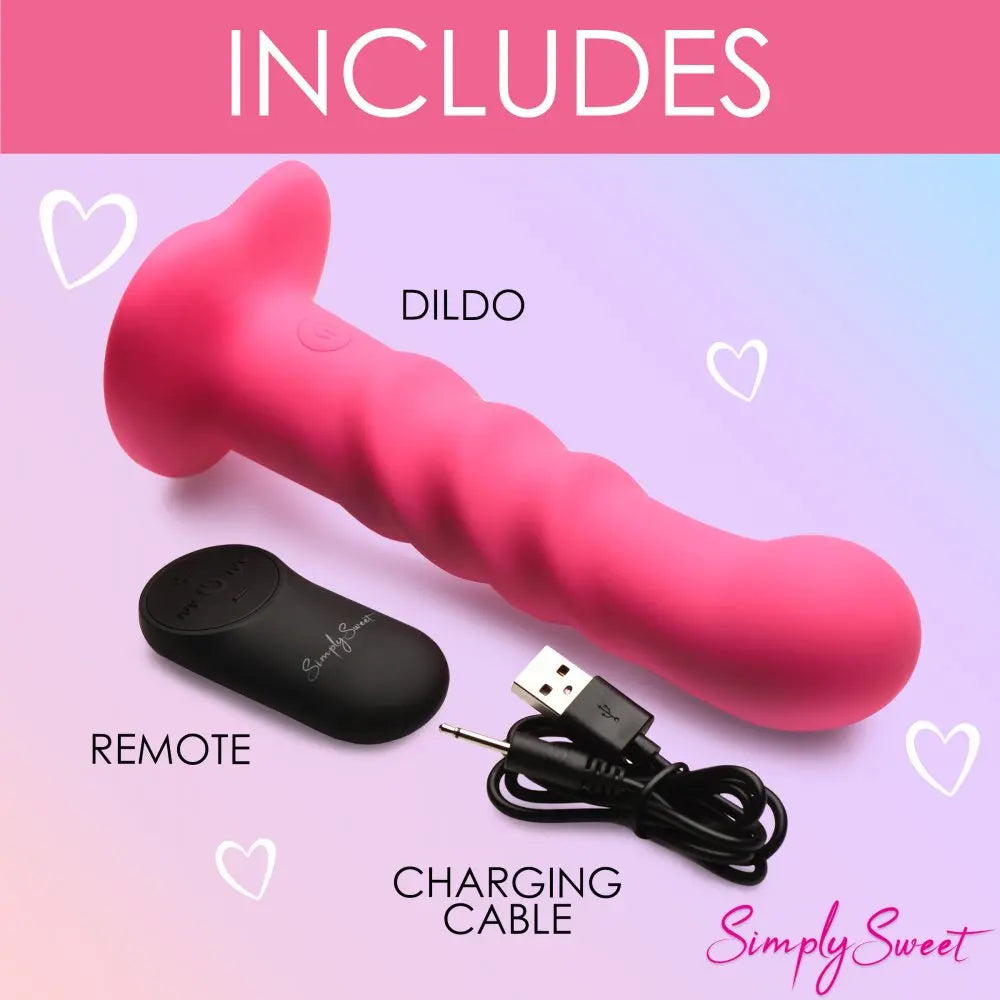 21X Ribbed Silicone Vibrating Dildo  Vibrating Toys