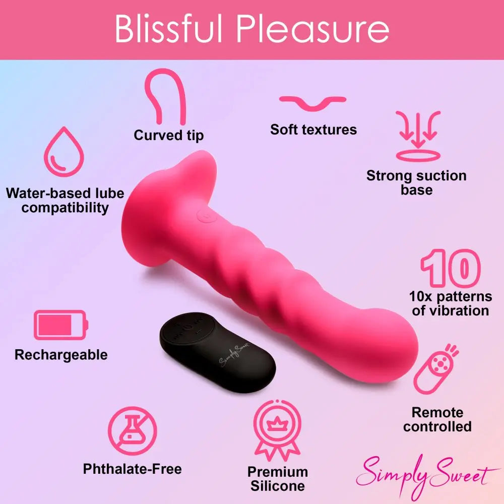 21X Ribbed Silicone Vibrating Dildo  Vibrating Toys