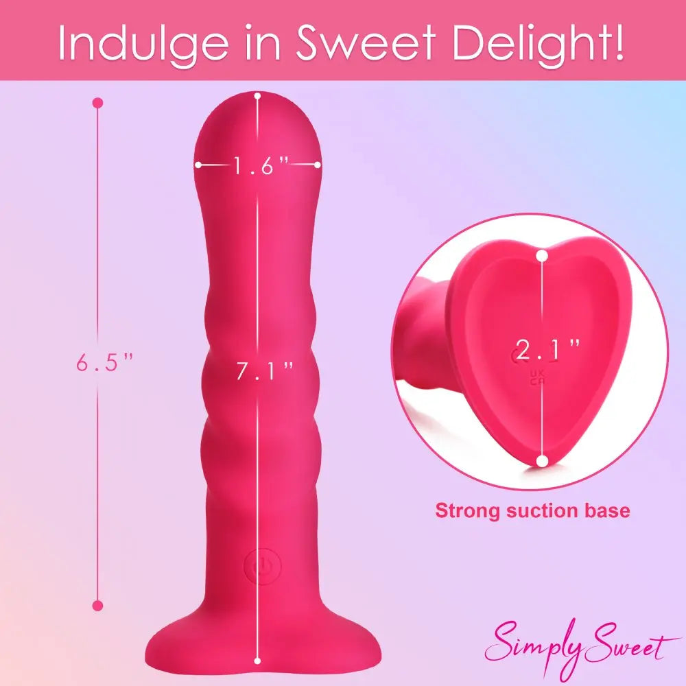 21X Ribbed Silicone Vibrating Dildo  Vibrating Toys