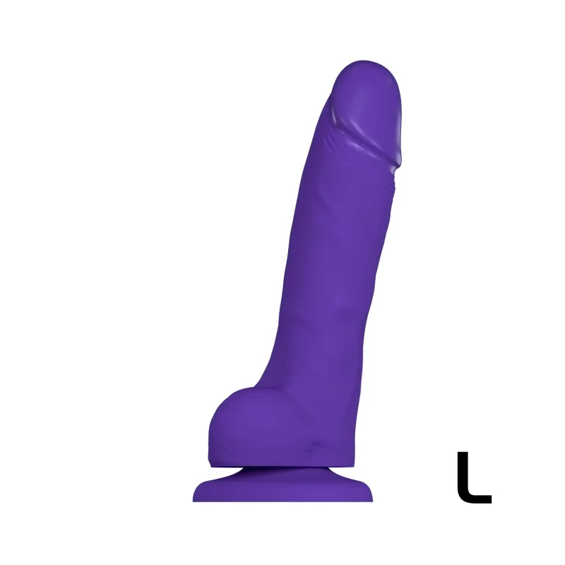 SOFT REALISTIC DILDO PURPLE - L 