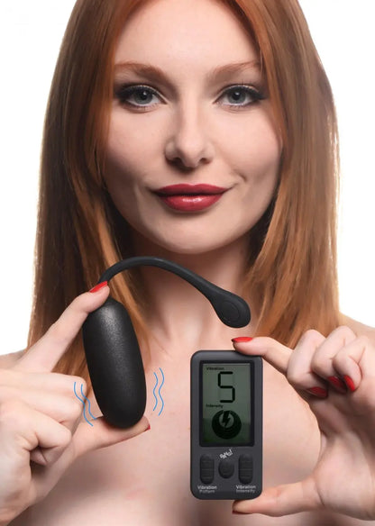 25X Platinum Series Plush Egg Vibrator Sex Toy with Digital Remote Control  Bullet Vibrators