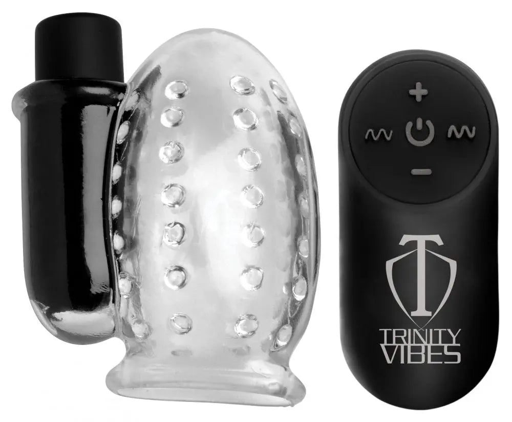 28X Rechargeable Penis Head Teaser with Remote Control Penis Vibrator  Sex Toy for Men