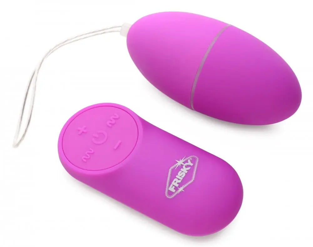 28X Scrambler Vibrating Egg with Remote Control Vibrator - Purple  Vibrators