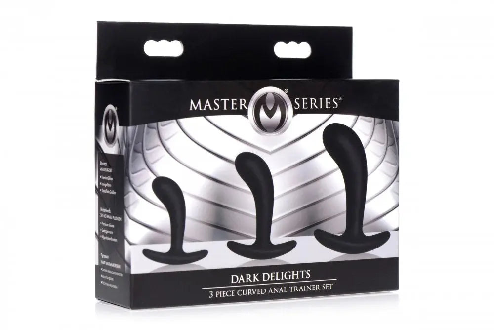 3 Piece Curved Anal Trainer Sex Toy Set Stretching Butt Plugs  Anal Plug Sex Toy