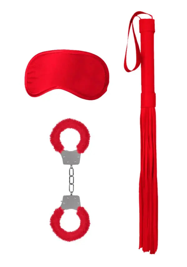 3-Piece Introductory Bondage Kit Red Beginner BDSM Set 