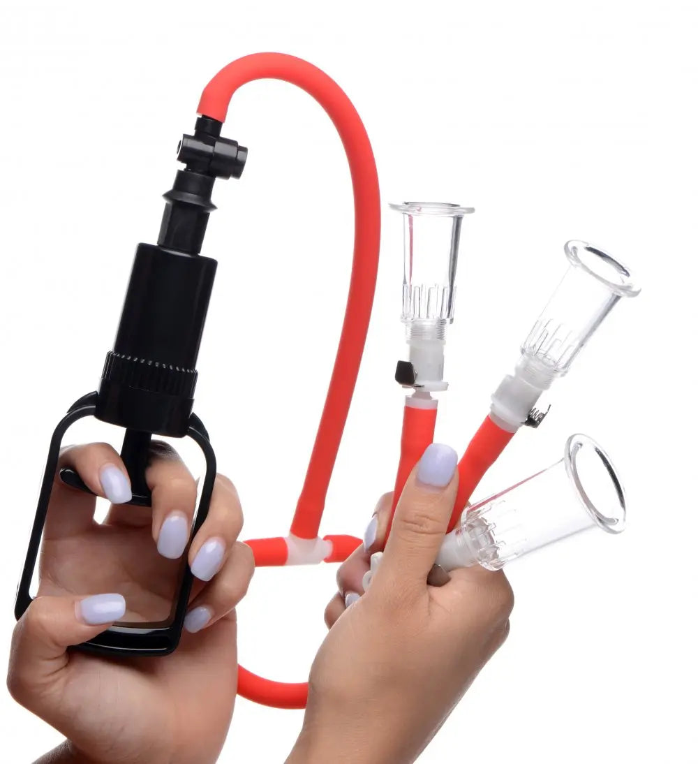 3-Way Suck Her Nipple and Clit Pump System  Enlargement Gear and Pumps