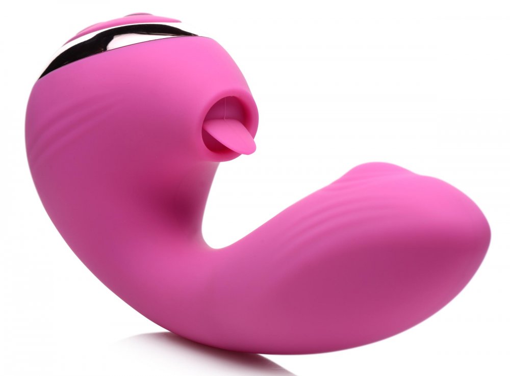 10X Licking G-Throb Rechargeable Silicone Vibrator 