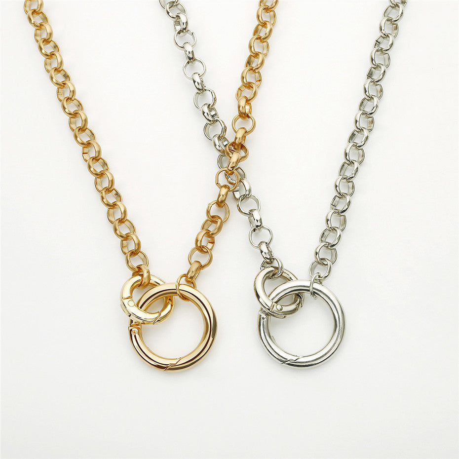 Male Sub Day Collar Metal Geometric Necklace 