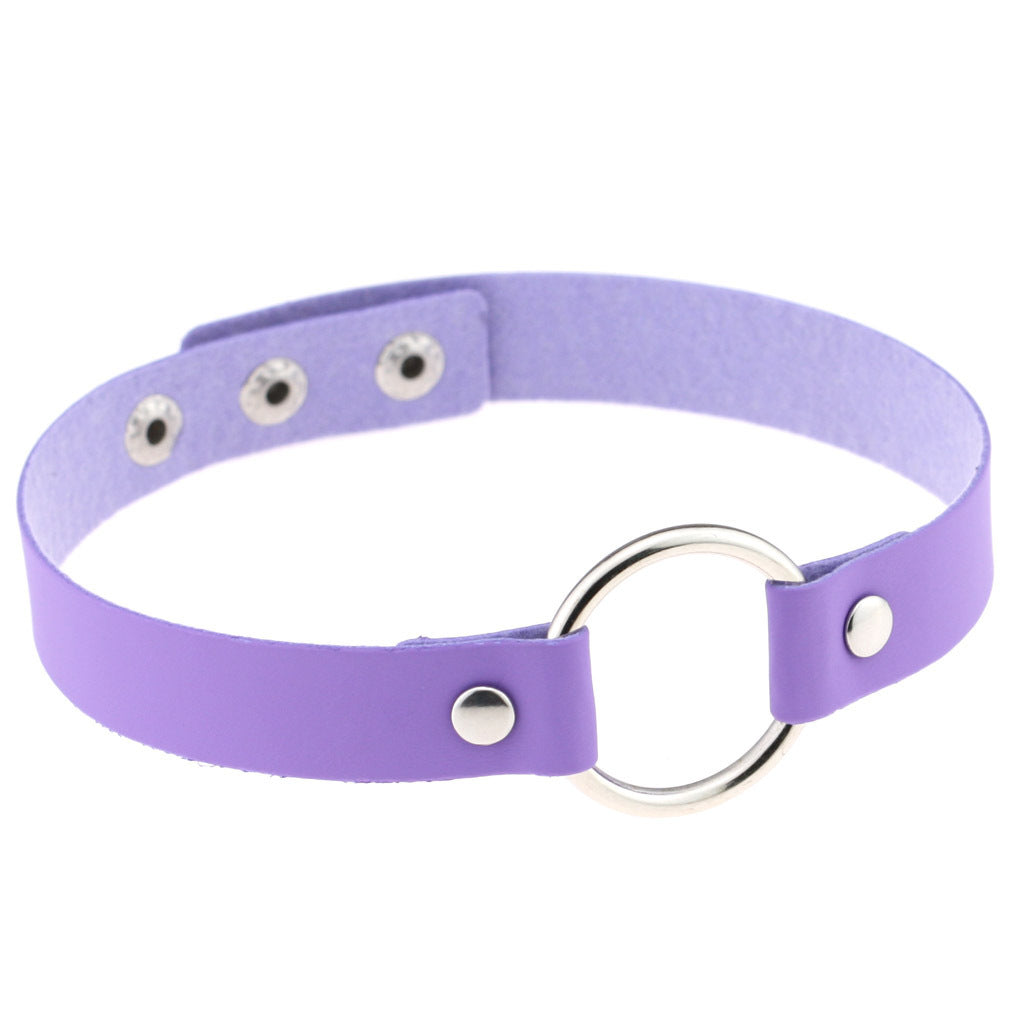 Simple Bondage Submissive Day Collar - Leather Choker 