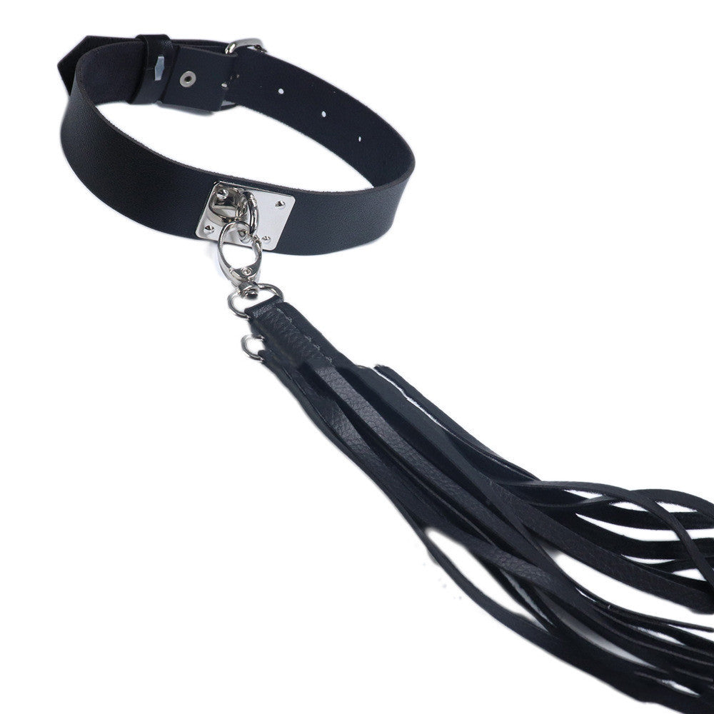 Vegan Leather Tassel Collar with O-Ring 