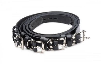 4 Pack Leather Locking Bondage Straps BDSM Restraints  Restraints and Cuffs