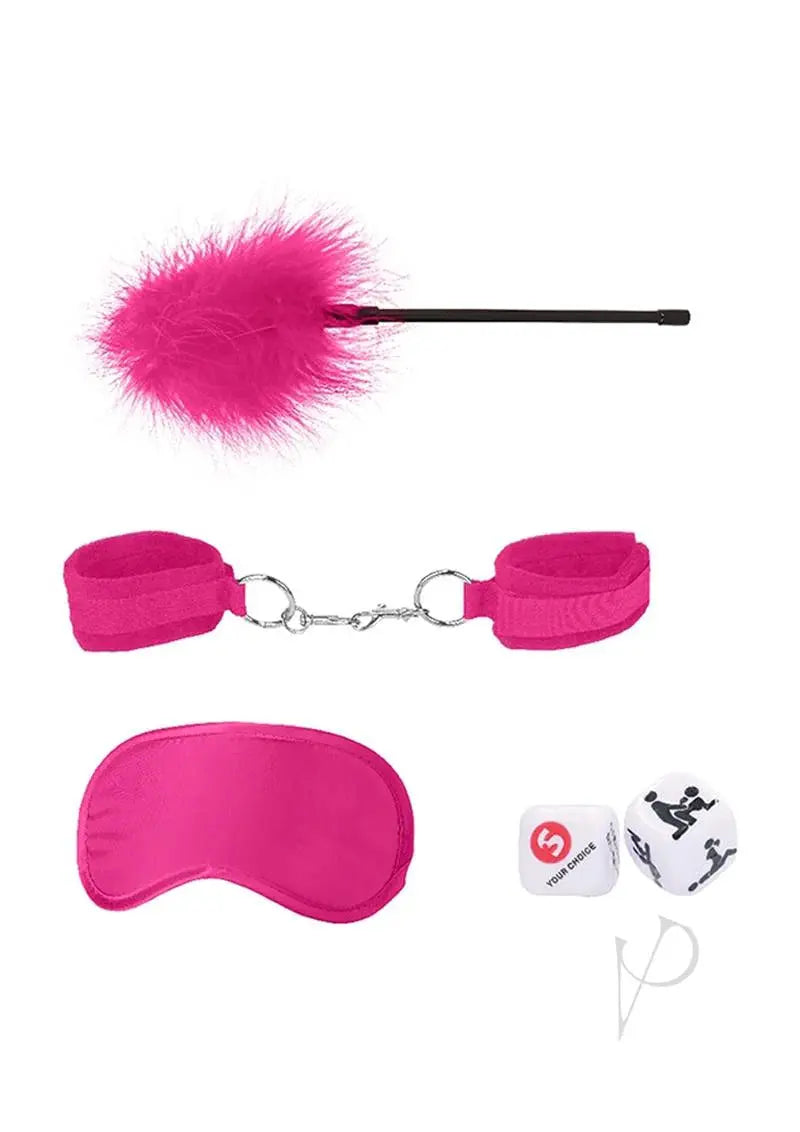 4-Piece Introductory Bondage Kit Pink Beginner BDSM 