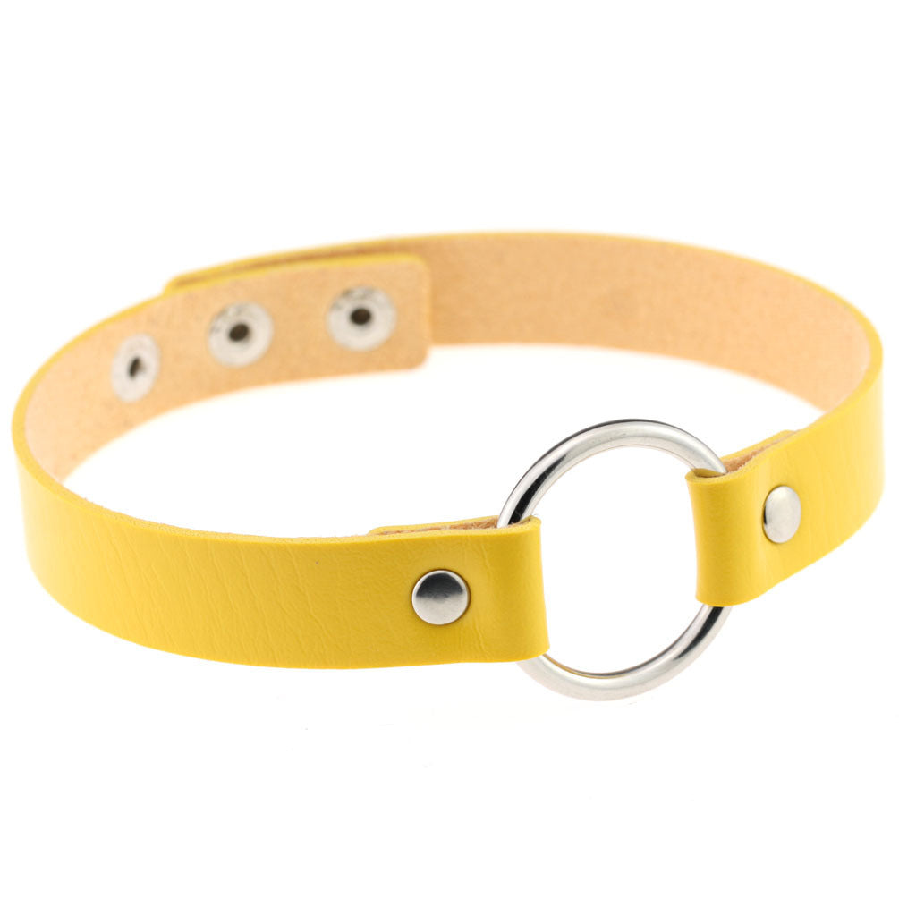 Simple Bondage Submissive Day Collar - Leather Choker 