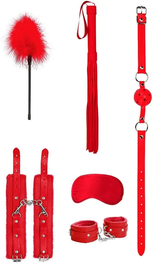 6-Piece Beginner Bondage Kit Red  Bondage Kits