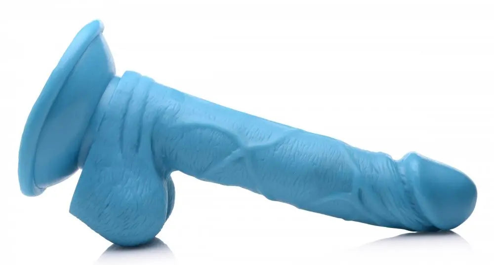 6.5 Inch Dildo with Balls - Blue  Dildos