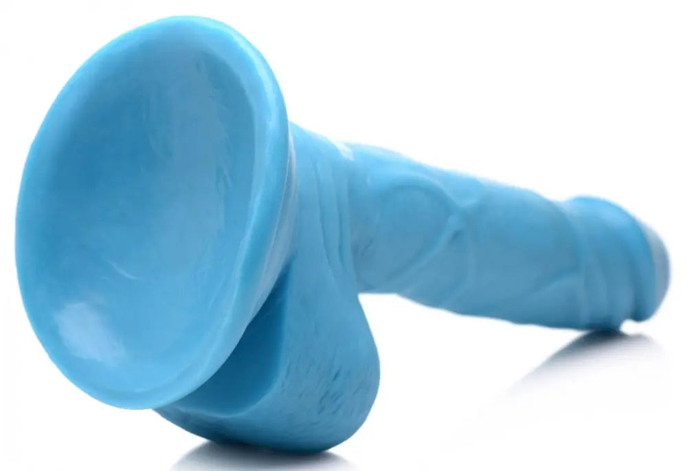 6.5 Inch Dildo with Balls - Blue  Dildos