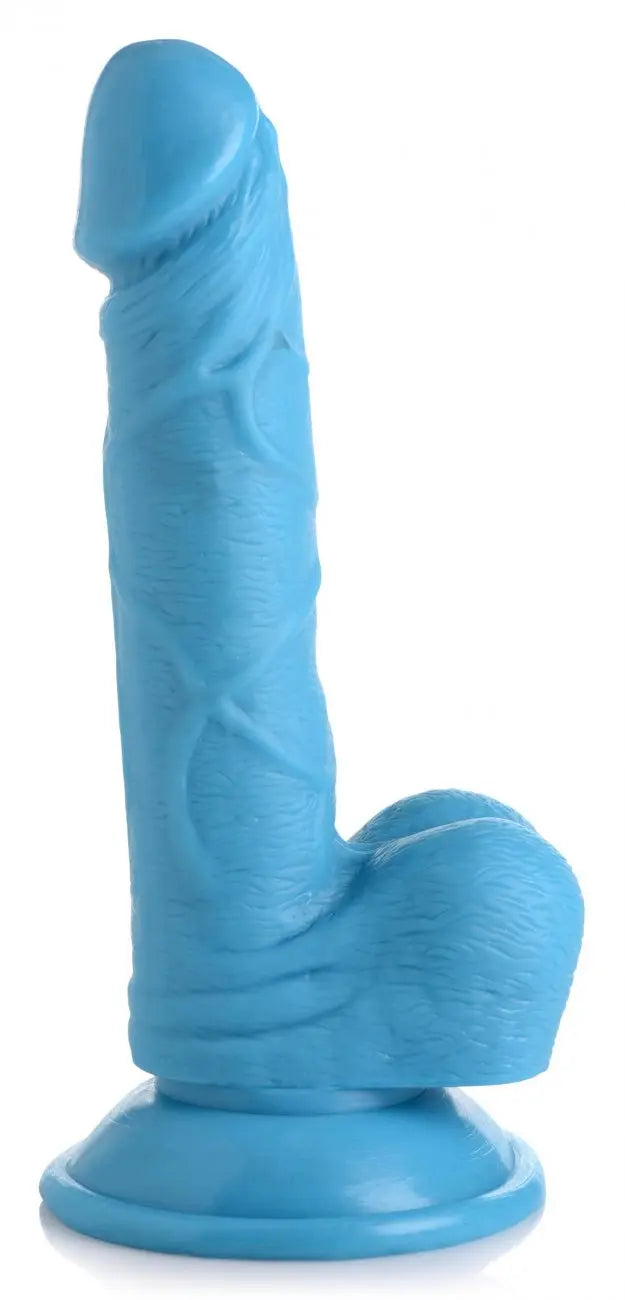 6.5 Inch Dildo with Balls - Blue  Dildos