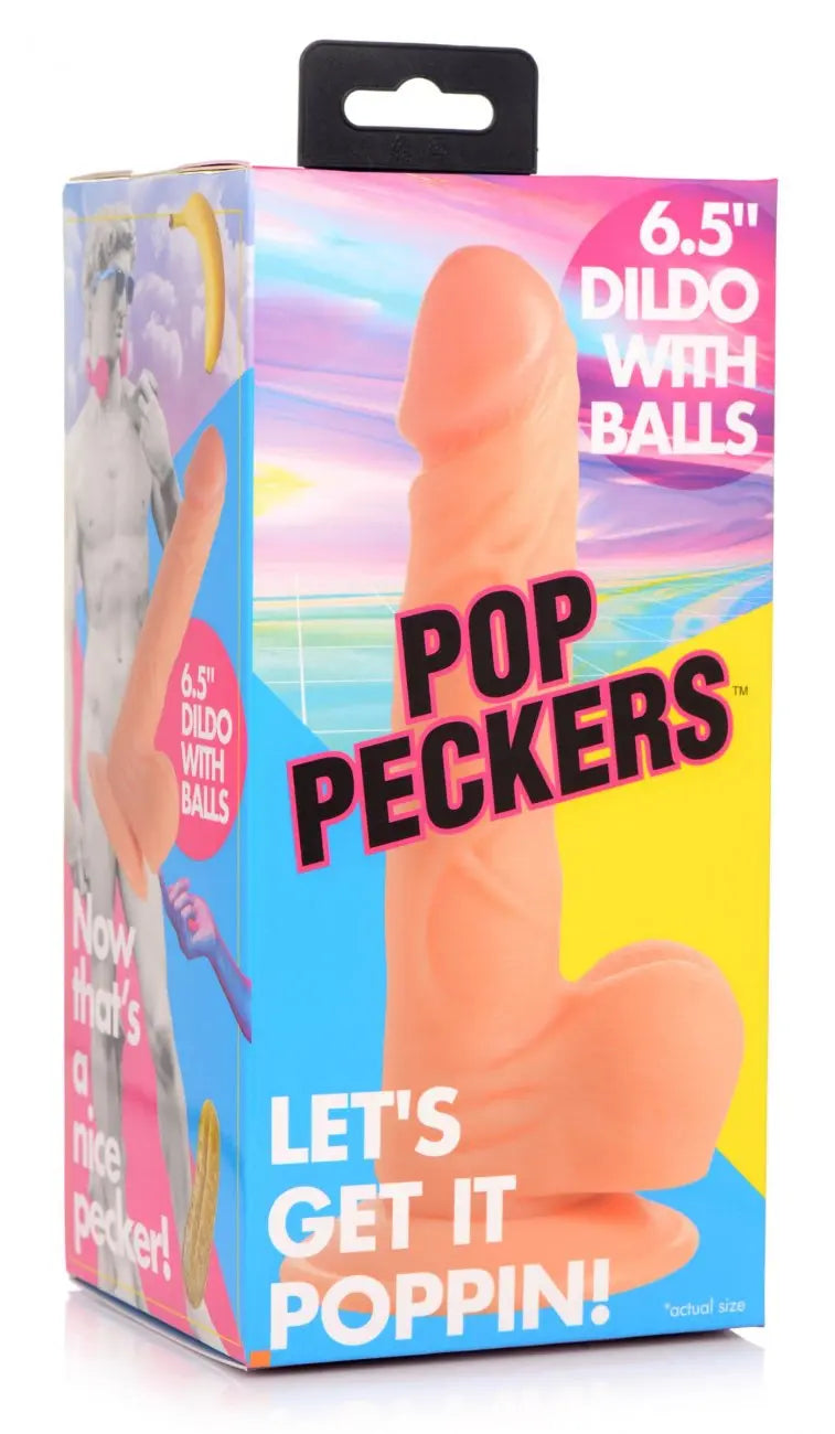 6.5 Inch Dildo with Balls - Light  Dildos
