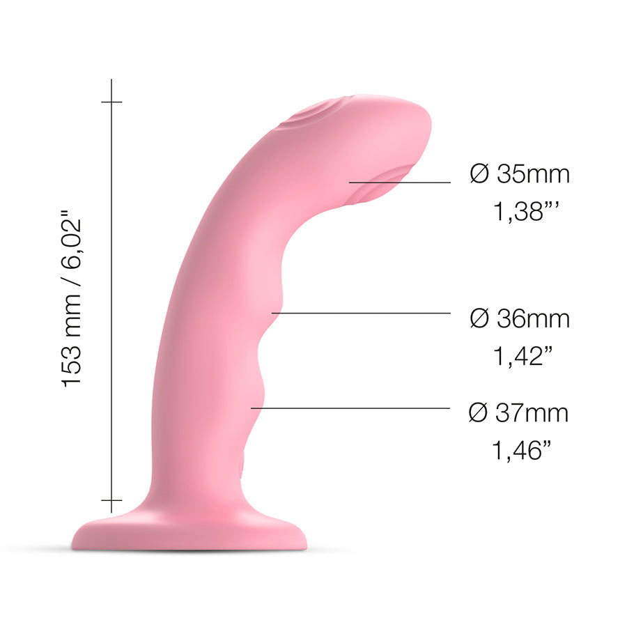 TAPPING DILDO WAVE - CORAL PINK 