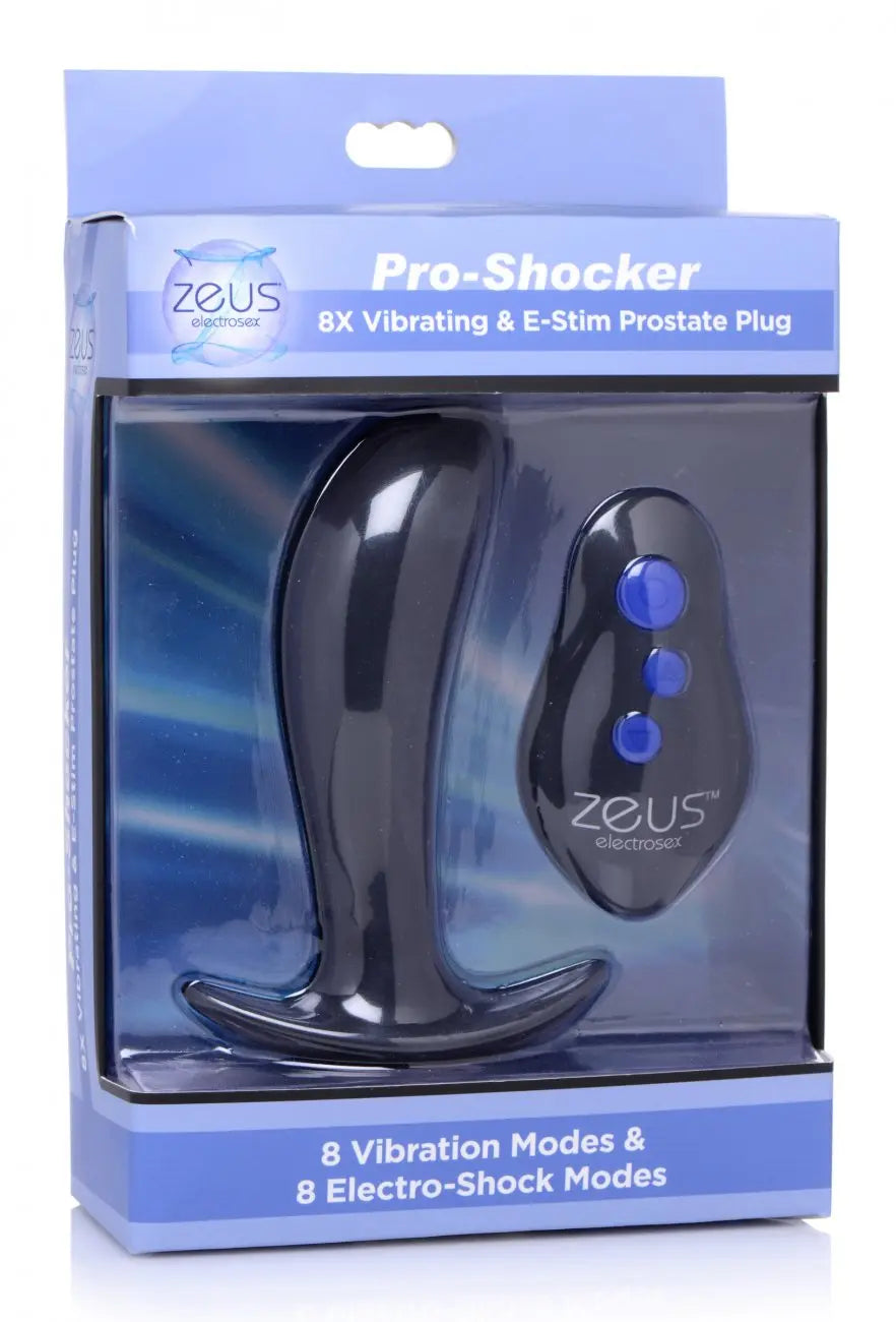 64X Pro-Shocker Vibrating and E-stim Prostate Plug  Electro