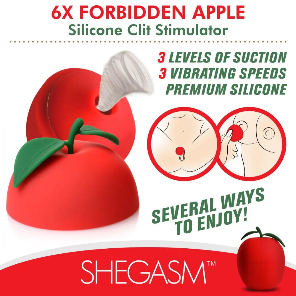 6X Forbidden Apple Silicone Clit Stimulator Suction Vibrator Sex Toy  Suction Vibrators