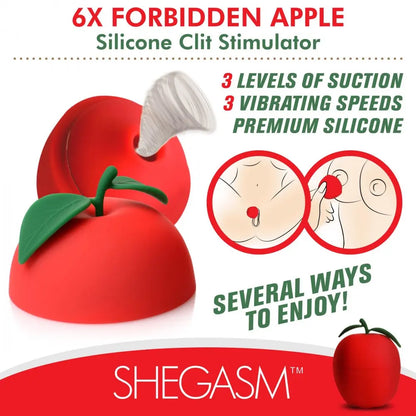 6X Forbidden Apple Silicone Clit Stimulator Suction Vibrator Sex Toy  Suction Vibrators