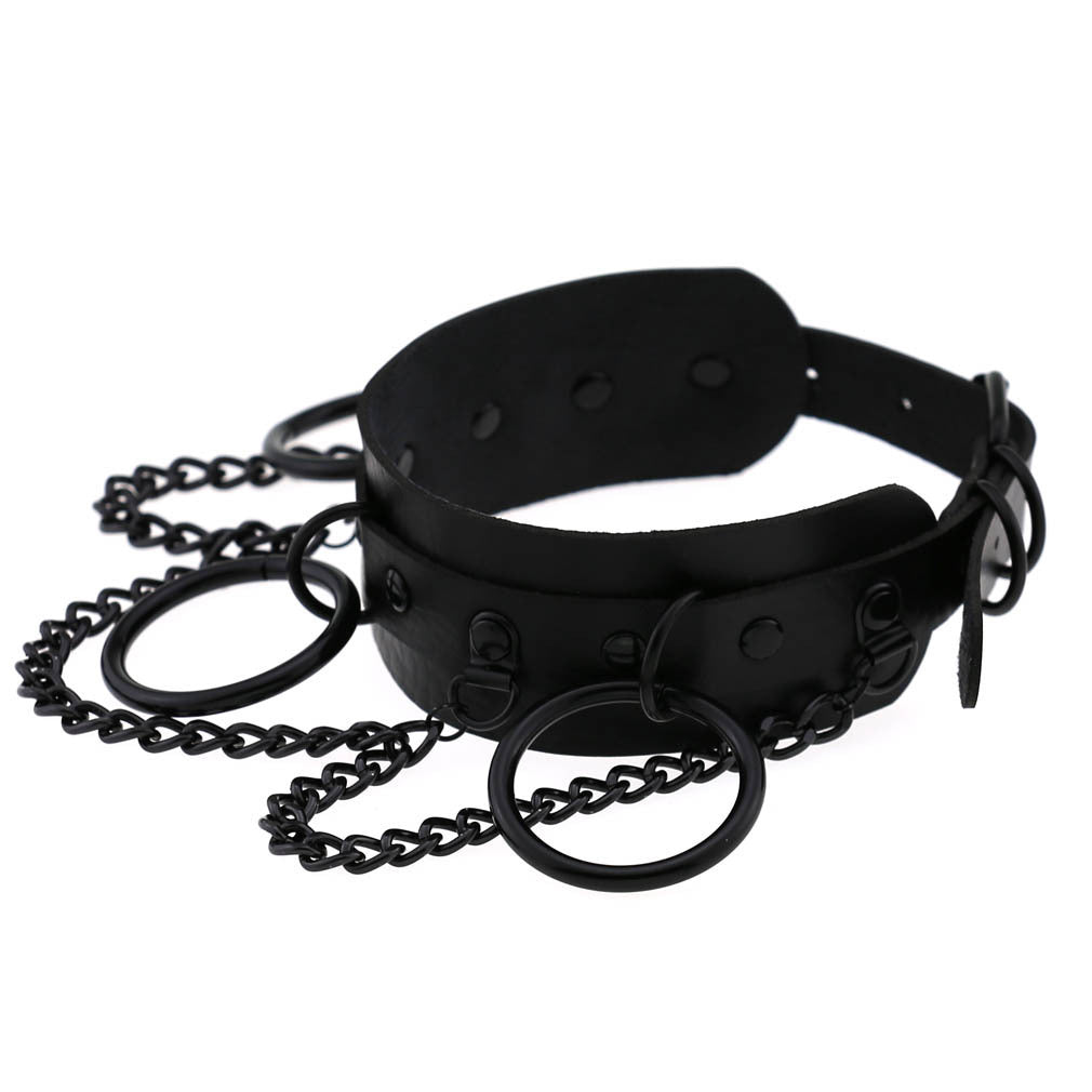 Double Layer Chain Necklace Training Collar 