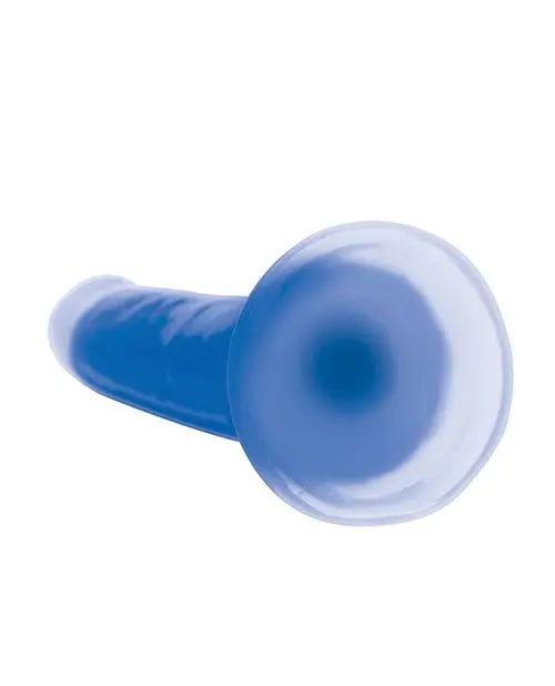 7 Inch Glow-in-the-Dark Silicone Dildo - Blue  Suction Cup Dildos