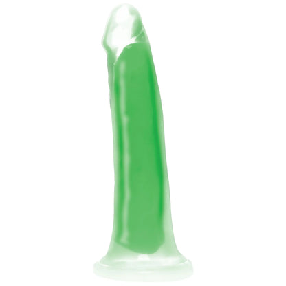 7 Inch Glow-in-the-Dark Silicone Dildo - Green  Suction Cup Dildos