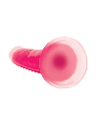 7 Inch Glow-in-the-Dark Silicone Dildo Sex Toy - Pink  Suction Cup Dildos