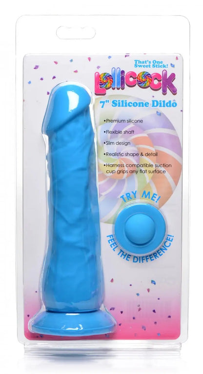 7 Inch Silicone Dildo - Berry  Suction Cup Dildos