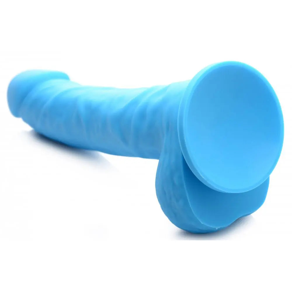 7 Inch Silicone Dildo with Balls - Berry  Suction Cup Dildos