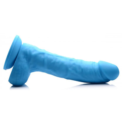 7 Inch Silicone Dildo with Balls - Berry  Suction Cup Dildos