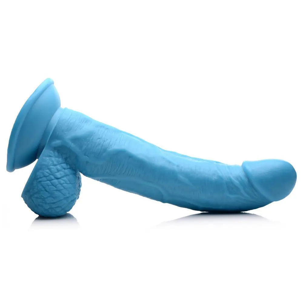 7.5 Inch Dildo Sex Toy with Balls - Blue  Suction Cup Dildos