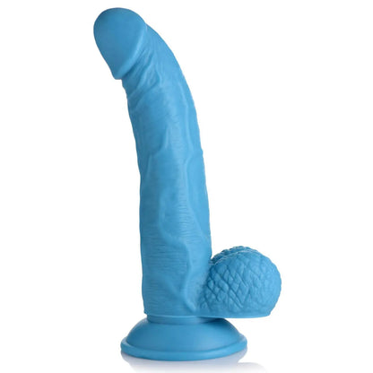 7.5 Inch Dildo Sex Toy with Balls - Blue  Suction Cup Dildos
