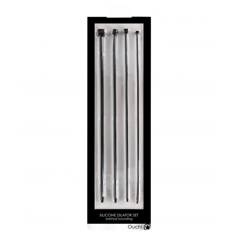 Urethral Sounding Silicone Dilator Set Black