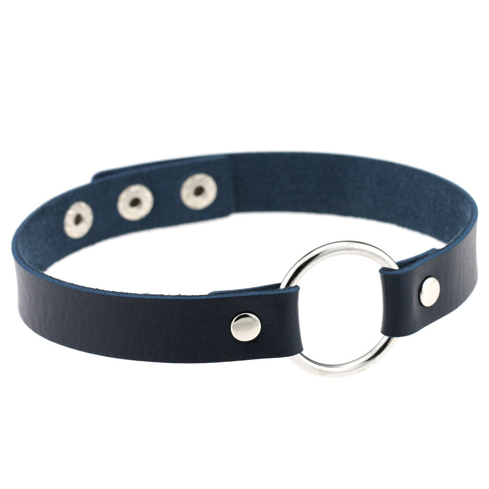 Simple Bondage Submissive Day Collar - Leather Choker 