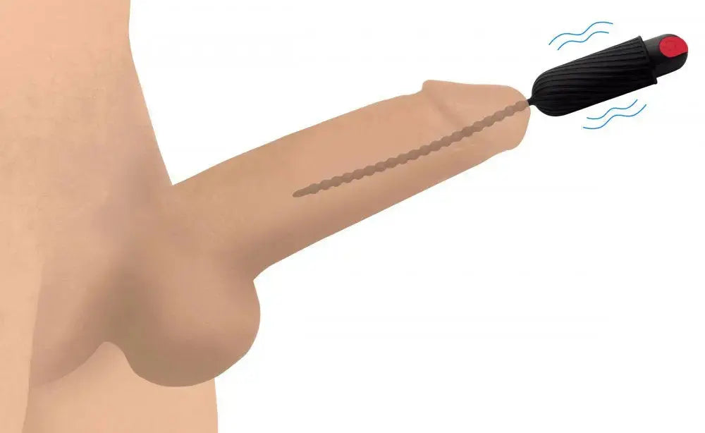 7X Dark Chain Rechargeable Silicone Sound with Remote  Urethral Sound