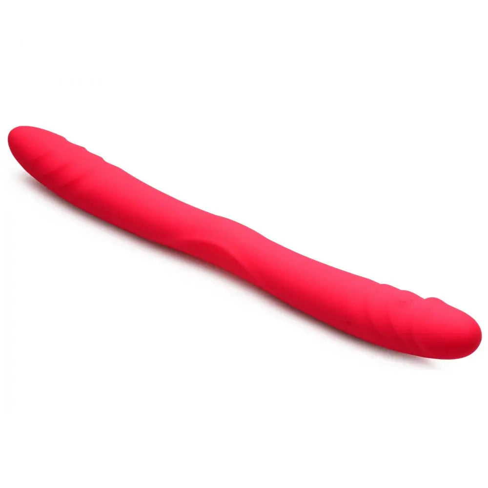 7X Double Down Silicone Double Dildo with Remote Body Safe Double Ended Dildo  Vibrating Toys